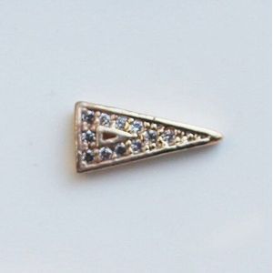 10Pcs Gold Wilg Badge Crystal Zircon Nail Art Strass Metalen Manicure Nail Accessoires Diy Nail Decoratie Nagels Charms