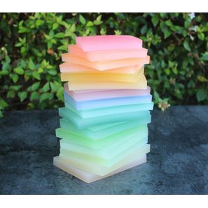 5*5*1 Cm Gekleurde Crystal Clear Jelly Rubber Carving Blokken Stempel Voor Scrapbooking Diy Sculptuur Tool