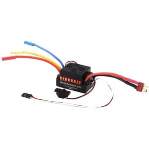 Waterdichte 60A Borstelloze Esc Electronic Speed Controller Met 5.5V / 3A Bec Voor 1/10 Rc Auto (Oranje)