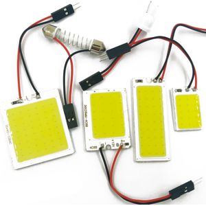 2 Stuks Wit T10 W5w Cob 24SMD 36SMD 48SMD Auto Led Auto Interieur Leeslamp Lamp Light Dome Festoen Voertuig panel Lamp