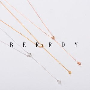Echt 18K Wit Gouden Ketting Ketting Hanger Montage Instellen Onderdelen 18 inches au750 sieraden ketting Vrouwen leuk cadeau