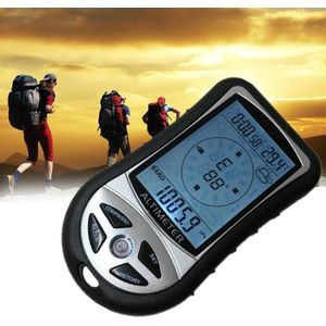 Handheld Kompas Hoogtemeter Barometer Thermometer Weersverwachting Tijd Outdoor Camping Wandelen Praktische Accessoire