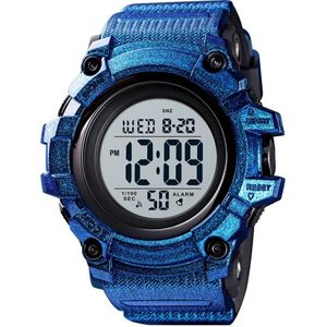 Skmei Snooze Modus Sport Heren Horloges 2 Time Waterdichte Digitale Horloges Blauw El Licht Chrono Alarm Klok Reloj Hombre 1522