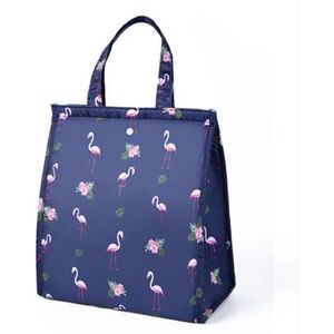 Flamingo Draagbare Geïsoleerde Thermische Koeler Lunchbox Carry Tote Picknick Case Opbergtas