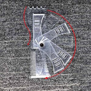 Mannen Baarden Kammen Baard Shaping Tool Trimmen Shaper Template Kam Transparant/Black Beauty Tool Voor Haar Baard Trim sjablonen