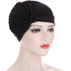 Headwrap Tulband Hoeden Voor Vrouwen Solid Braid Roes Silky Caps Bandana Hoofddoek Chemo Mutsen Hoofddeksels Voor Kanker