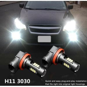 2Pcs 12V-24V Canbus SMD3030 H8 H11 H11LL Led-lampen HB4 9006 HB3 9005 H10 9012 hir2 H7 Led Auto Mistlamp Witte Auto Fog Lamp Drl