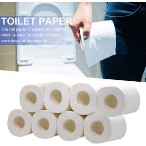 6 Rolls Premium Zacht Reliëf Toiletpapier Roll Paper Hollow Vervanging Toiletpapier Thuis Keuken Winkel Hotel Cafe Papier