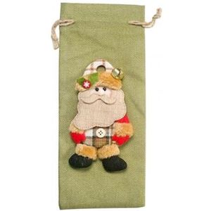 Xmas Kerstman Deerdrawstring Wijnfles Cover Champagne Tas Party Decor Kerst Decoratie Wijn Set Champagne Fles Set