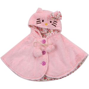 Herfst Winter Pasgeboren Baby Meisjes Dikke Jas Hooded Cloak Poncho Jas Uitloper Jas Kleding