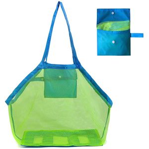 Outdoor Strand Mesh Zak Strandtas Zwemmen Tassen Opvouwbare Speelgoed Draagtas Voor Reizen Strand Waterpark Supermarkt