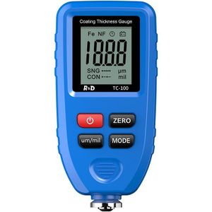 R &amp; D TC100 Witte Auto Verf Laagdiktemeter Autolak Film Dikte Tester Meten Fe/Nfe Russische handleiding Verf Tool