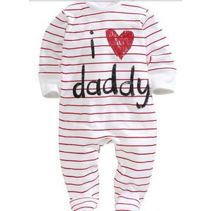 Baby Rompertjes Pasgeboren I Love Mama & Papa Baby Kostuum Meisjes Jongen Jumpsuit Kleding Lente/Winter Romper Body baby Kleding