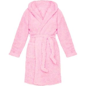 Vrouwen Winter Warm Pluche Lange Badjas Cartoon Beer Oren Capuchon Kimono Nightrobe