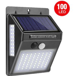 SUPLO 100 LED Solar Light Outdoor Solar Lamp PIR Motion Sensor Waterdichte Wandlamp Zonne-energie Zonlicht voor Tuin Decoratie