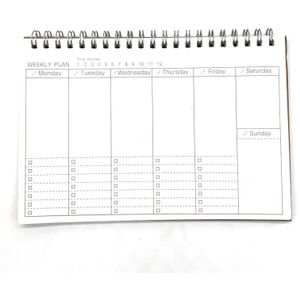 Notebooks Agenda Planner Dagboek Wekelijkse Spiraal Organisator Libretas A5 Note Boeken Maandelijkse Kraftpapier Schema Filofax