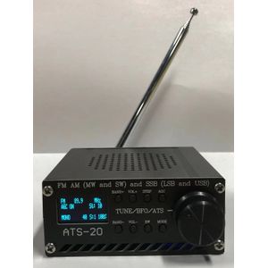 Gemonteerd SI4732 Alle Band Radio Receiver Draagbare Fm Am (Sw &amp; Mw &amp; Lw) ssb (Lsb &amp; Usb) Met Lithium Batterij + Antenne + Luidspreker + Case