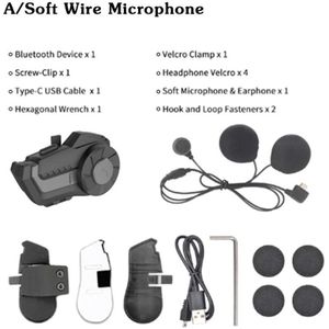2 Rider 800M Bluetooth 5.0 Intercom Motorhelm Headset Alking Universele Pairing Waterdichte Interphone Fm Radio Draadloze