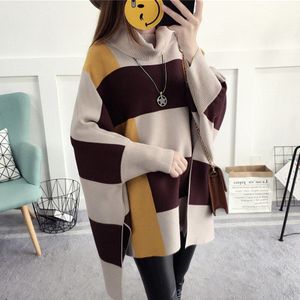 UHYTGFWinter Gebreide Trui Vrouwen Plus size Koreaanse lagen en poncho dames Trui Herfst Trui Mode Vrouw Jas 312