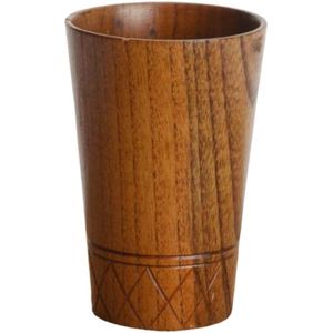 Houten Cup Handgemaakte Koffie Thee Bier Sap Melk Mok Drink 11.5 Cm X 7.8 Cm Grote