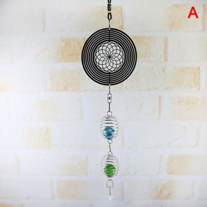 Nieuw 3D Metalen Opknoping Spinner Wind Chime Met Spiraal Staart Bal Center Home Decor XSD88