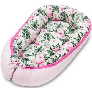 Slaapkop Baby Nest Roze Bloem Bed Dubbelzijdig Hoge Pasgeboren Babymandewieg Bed Draagbare Baby Moving