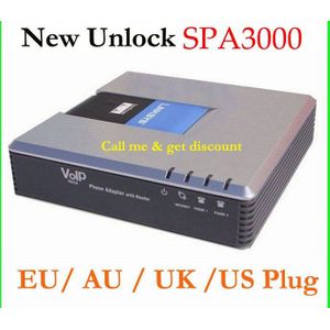 UNLOCKED Welkom Unlocked Linksys SPA3000 Telefoon Adapter met router VOIP Gate manier VoIP FXS FXO PSTN SPA3000