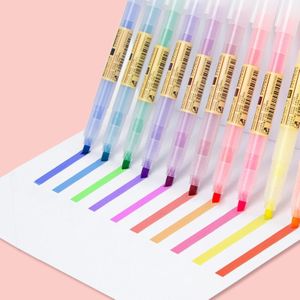 40 Stks/partij Multi Kleur Markeerstiften Fluorescerende Marker Liner Voor Papier Fax Copy Benadrukken Tekening Kantoor School A6129