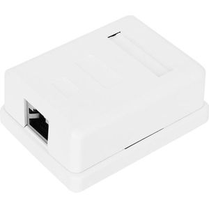 2Pcs CAT6 RJ45 Junction Box Desktop Informatie Case 8P8C Ethernet Kabel Connector Enkele Poort Netwerk Bedrading Plastic Doos