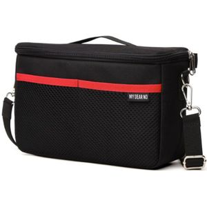 Zwart DSLR Partition Padded Camera Bag Insert Case Divider Waterdichte ingebouwde Insert Camera Tas Voor Nikon Voor Canon Lens