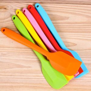 Grote Rood/Roze/Paars/Groen Siliconen Spatel Keuken Accessoires Een Stuk Plastic Gadgets Keuken schraper