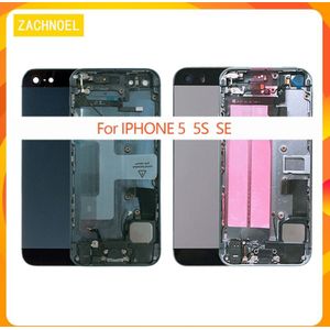 Aaa + Terug Midden Frame Chassis Voor Iphone 5 S Se Volledige Behuizing Vergadering Battery Cover Deur Achter Met flex Kabel