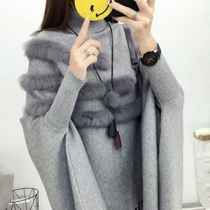 Neploe Losse Plus Size Pull Femme Hiver Koreaanse Losse Wilde Kwastje Vleermuis Trui Mode Patchwork Mantel Trui Dikke 45813