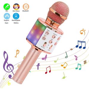 Draadloze 4 In 1 Bluetooth Karaoke Microfoon, Draagbare Speaker Machine, Handheld Home Ktv Speler Met Opname Functie