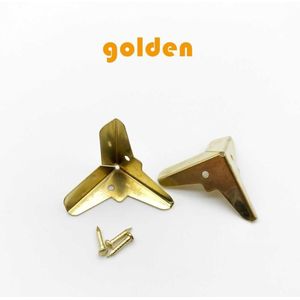 24 Pcs Mini Kleine Decor Antieke Messing Gouden Zilveren Sieraden Borst Wijn Box Houten Case Iron Metalen Hoek Protector Met nail