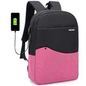 Mannen Computer Laptop Tas USB Opladen Teens School Bagpack Zakelijke Tas Unisex Waterdichte Rugzak