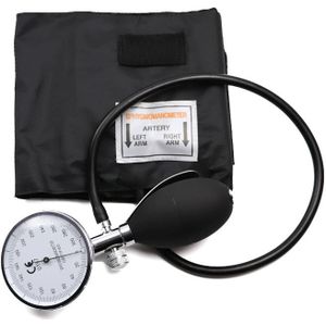 Classic Black Medische Bloeddrukmeter Bp Manchet Arm Enkele Tubing Aneroïde Bloeddrukmeter Met Guage Pressure Meter