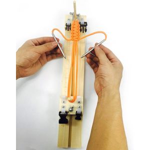 Diy Hout Paracord Armband Maker Knitting Tool Knoop Gevlochten Parachute Cord Weven Gereedschappen Polsband Vlechten Apparaat