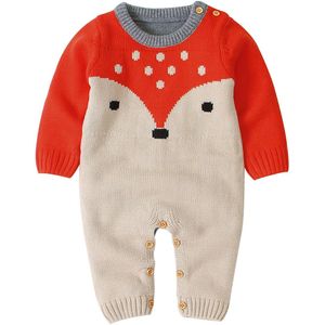 0-18M Pasgeboren Kid Baby Boy Meisje Kleding Herfst Winter Warme Gebreide Trui Romper Lange Mouwen Knit Jumpsuit knitwear Leuke Outfit