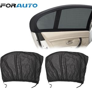 Forauto 2 Stuks Car Window Cover Uv-bescherming Shield Zonnescherm Gordijn Mesh Cover Auto Side Rear Window Zonnescherm Auto accessoires