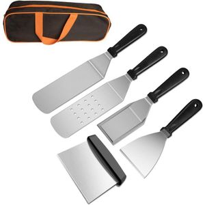 Barbeque Grill Accessoires 5 Pcs Rvs Grillen Tools Set Professionele Grill Bbq Spatel Set Met Spatel Schraper Gre