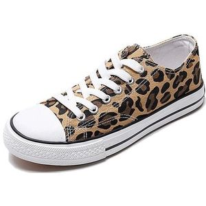 Leopard Canvas Schoenen Casual Trend Mannen Schoenen Wilde Student Doek Schoenen