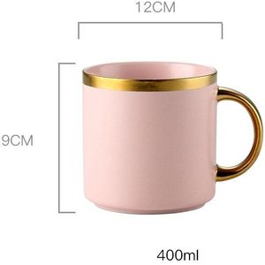 Roze Keramische Servies Goud Inlay Nordic Woondecoratie Porselein Diner Plaat Soepkom Cup Keuken Restaurant Gebruiksvoorwerpen