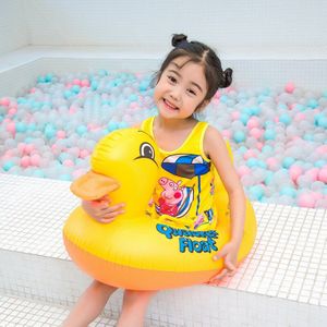Eend Vormige Gloat Kids Opblaasbare Baby Peuter Veilig Zwemmen Seat Float Pool Vis Ring Opblaasbare
