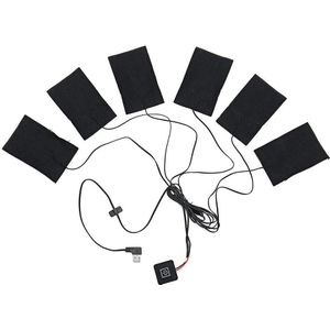 Wasbaar USB Elektrische Verwarming Pad 3 Gear Verstelbare DIY Thermische Kleding Outdoor Verwarmde Jas Vest Mobiele Warm Gear