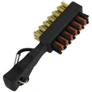 Golf Club Brush Voor Snel En Gebruik Van Dubbelzijdige Twee-Kleur Dichte Haar Met Karabijnhaak Clip golf Borstel Voor Clubs