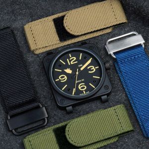 Toepasselijk Voor P-Een-Rai B & R Nylon Klittenband Br Horloge Band Robuuste Outdoor 24Mm Nylon horloge Band