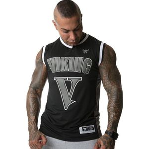 Bodybuilding Tank Tops Mannen Sportscholen Fitness Mouwloze Mannelijke Stringer Singlet Zomer Casual Mode Gedrukt Hemd Vest