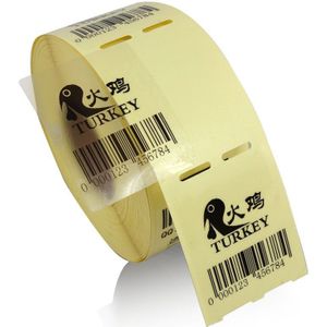 Transparante PET Clear label stickers roll voor Zebra barcode printer (met Resin thermische transfer lint), 1 Roll, 40mm Core