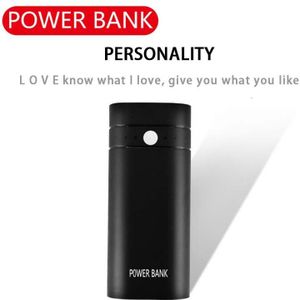 Led Licht Power Bank Case 5V 2A Usb-poorten Diy Battery Charger Doos Diy Voor Samsung Xiaomi Huawei Mobiele telefoon Snel Opladen